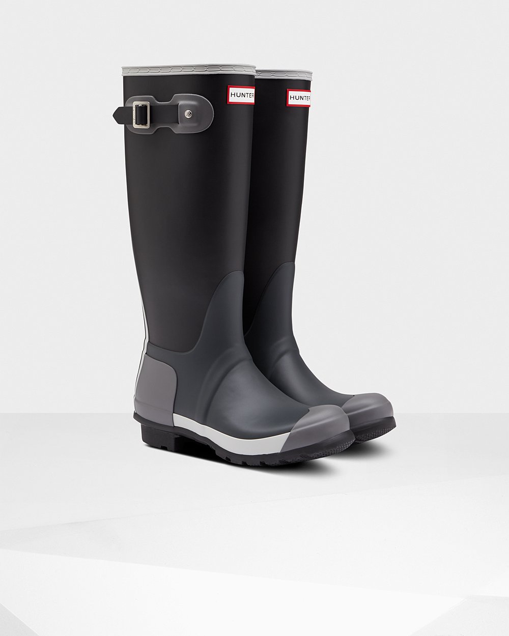 Womens Tall Rain Boots - Hunter Original Inside Out (76RIJLNYE) - Black